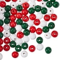 thumbnail image 1 of 1Bag 125Pcs Christmas Wood Beads Green Red White Round Wooden Beads Santa Craft Garland Bead Ornaments for Jewelry Making Bead Assortments DIY Necklace Bracelets Crafts Party Home Supplies Decor, 1 of 6