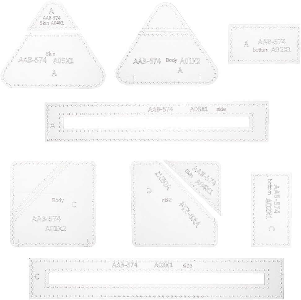 1Bag 2 Sets Card Bag Templates 2Styles Clear Acrylic Card Holder