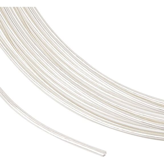 1Bag 23 Gague 999 Sterling Silver Wire, 3.28 Feet Round Craft Wire Roll for Wire Wrap Jewelry Making, Spool Project, Bracelets and Earrings