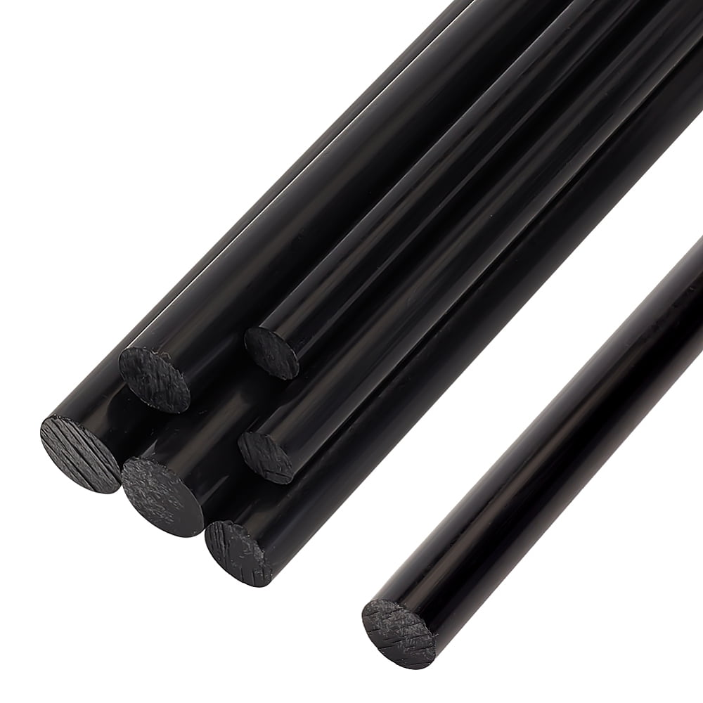 10-Pack Delrin Acetal Black Plastic Rods - 1/4" Diameter X 6" Long | For Bushings, Bearings, DIY 10 thumbnail image
