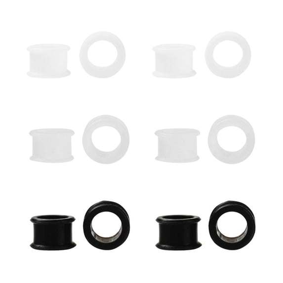 1Bag 6Pcs 3 Colors Pulley Silicone Ear Gauges Flesh Tunnels Plugs Ring Mixed Color 14mm Hole: 11.2mm 2pcs/color DIY