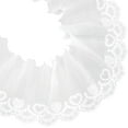 thumbnail image 1 of 1Bag 7.5 Yards ×3 inch Hearts Embroidery White Cotton Eyelet Lace Trim Ribbon Floral Lace Fabric Trim for Sewing Crafts Dresses Skirt Clothes Bag Tablecloth Curtain Pillow Decoration, 1 of 9
