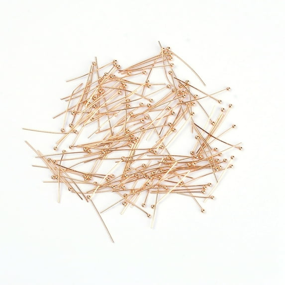 1Bag Brass Ball Head Pins Light Gold 25mm Pin: 0.5mm 1000~1020Pcs/Bag