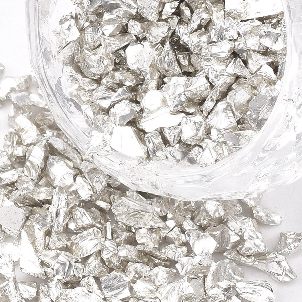 1Bag FGB Plated Glass Seed Beads For Nail Art Decoration Accessories No Hole/Undrilled Chips WhiteSmoke 2.0~5.0mm about 450g/bagDIY