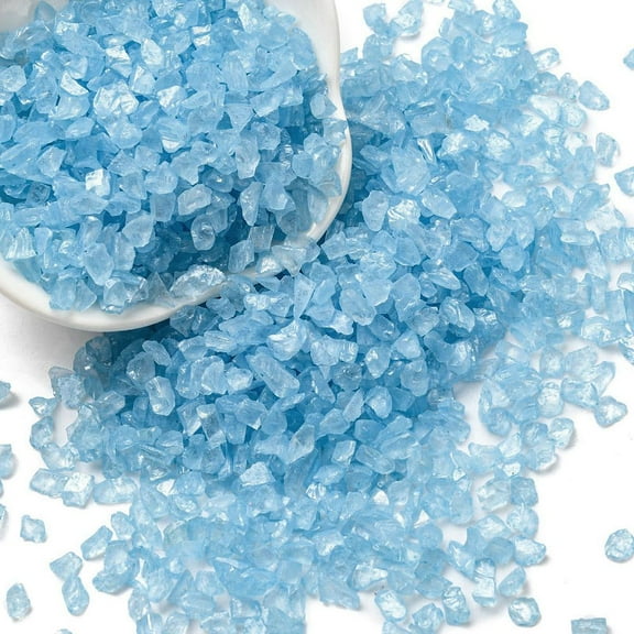 1Bag Luminous Crushed Glass Craft Irregular Glass Chips for DIY Vase Filler Garden Decoration Light Sky Blue 4.5~11.5x1.5~3x2.5mm