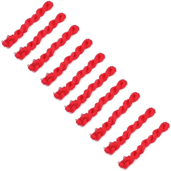 1Bag Nylon Cord Chinese Knotting Cord FireBrick 2mm about 13.12 yards(12m)/bundle 10bundles/bag about 131.23 yards(120m)/bag