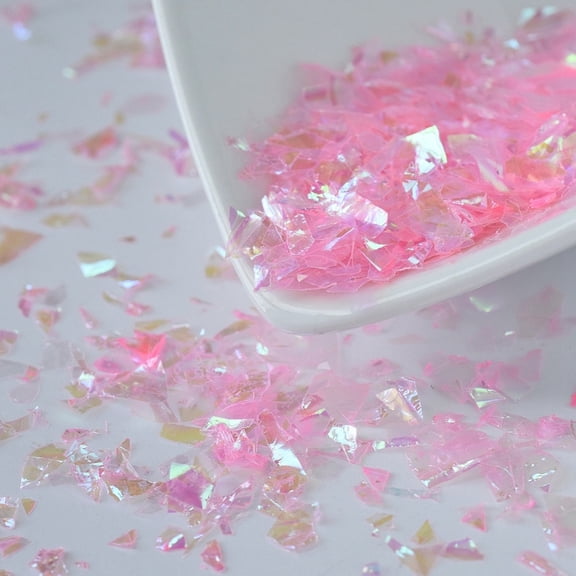 1Bag Plastic Candy Sequins/Paillette Chip UV Resin Filler for Epoxy Resin Jewelry Making Pearl Pink 2~20x2~16mm
