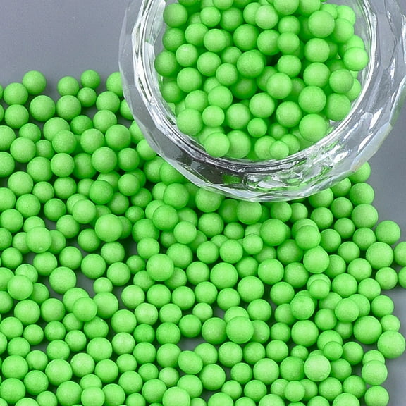 1Bag Small Craft Foam Balls Round for DIY Wedding Holiday Crafts Making Lime Green 2.5~3.5mm DIY