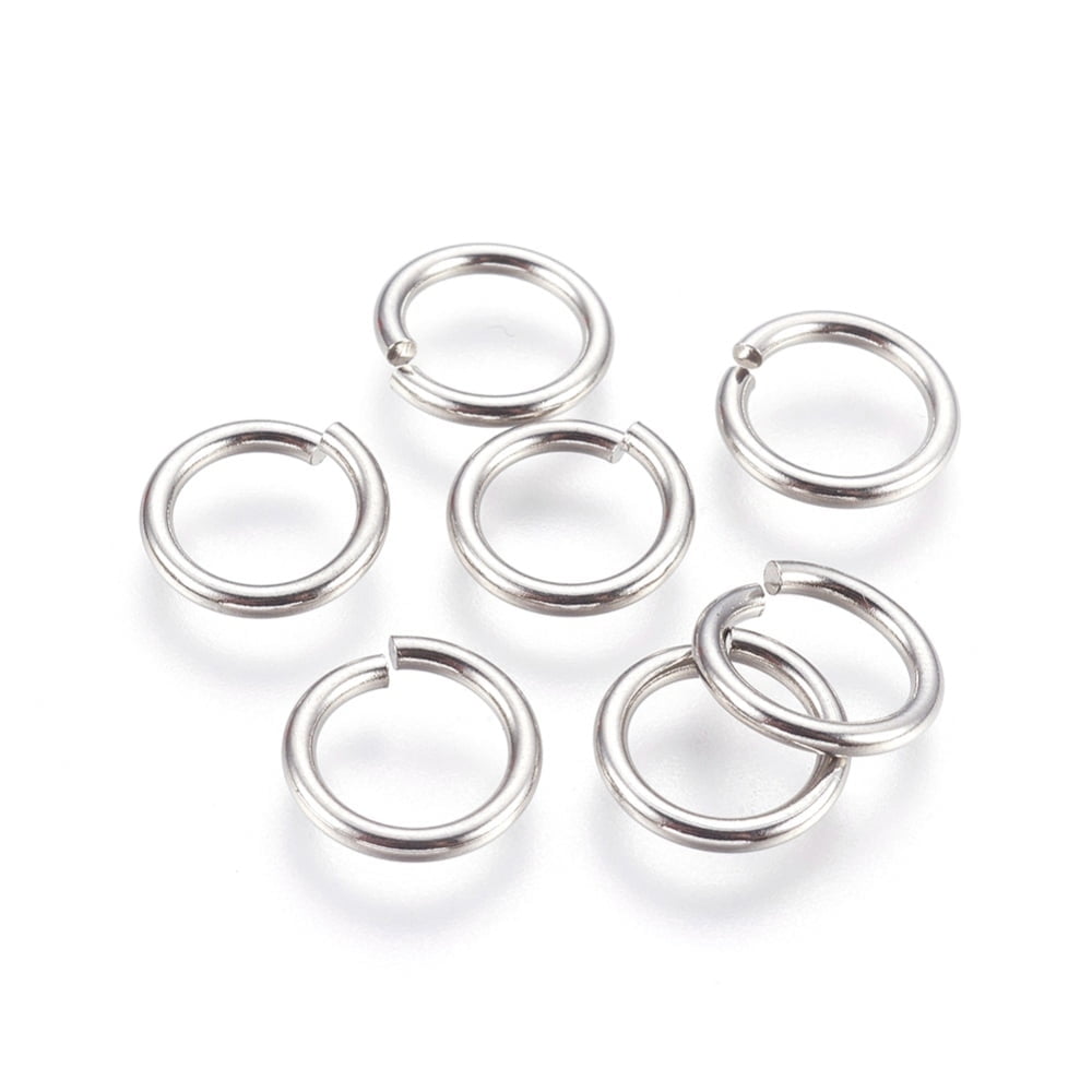 1Bag Resistant 304 Stainless Steel Open Jump Rings Stainless Steel Color 11.5x1.6mm Inner Diameter: 8mm 500pcs/bag
