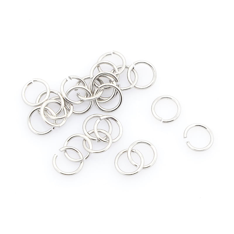 1Bag Tarnish Resistant 304 Stainless Steel Open Jump Rings Stainless Steel Color 6x0.9mm Inner Diameter: 4.2mm 5000pcs/bag