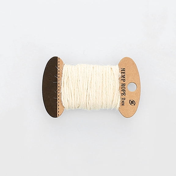 1Board Jute Cord Jute String Jute Twine 3 Ply for Jewelry Making Floral White 2mm about 10.93 yards(10m)/board