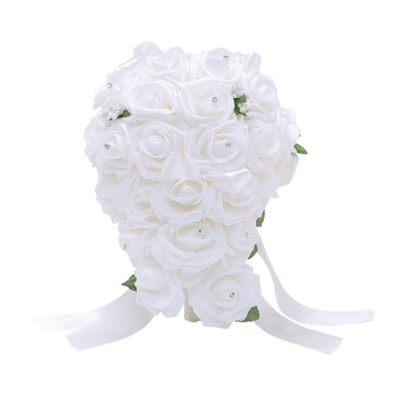 1Bouquet Rhinestone Artificial Rose Flower Garden Wedding Stage Party Decor