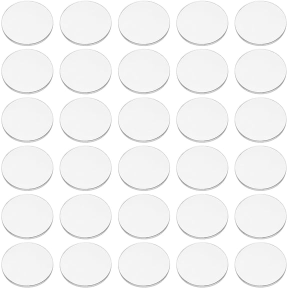 1Box 100 Pcs Clear Circles Acrylic Sheet 25mm Circular Miniature Bases Blanks Acrylic Disc Mini Flat Round Acrylic Base for Miniatures Wargame Halloween Christmas Craft Keychain