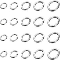 1Box 1000pcs 5 Sizes 6/5/4/3/2.5mm Oval Jump Rings Stainless Steel Close but Unsoldered Jump Rings Oval Ring Connectors for Chainmail Jewelry Bracelet Necklace Making