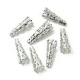 thumbnail image 1 of 1Box 100Pcs Iron Filigree Bead Cones Silver 22x8~9mm Hole: 2.5~3mm, 1 of 2