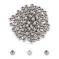 thumbnail image 1 of 1Box 100pcs 4mm Rondelle Spacer Beads Stainless Steel Loose Beads 1.5mm Hole Bead Findings for DIY Bracelets Necklaces Jewelry Making Stainless Steel Color, 1 of 5