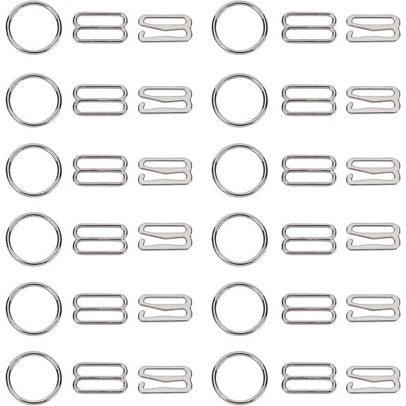 1Box 180Pcs 3 Styles Zinc Alloy Slider Buckles Adjustable Buckle Fasteners for Strap Leathercraft Bag Belt Platinum 17x10x1.1mm