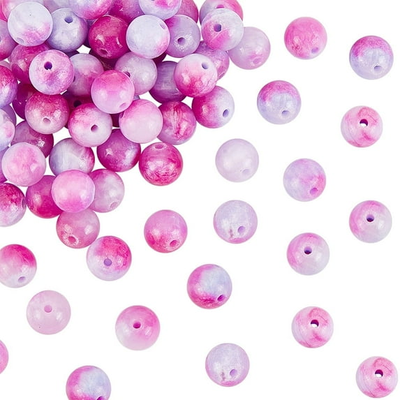 1Box 2 Strands Natural Persian Jade Beads Strands Dyed Round 8mm Hole: 1.2~1.5mm 50pcs/strand 16''(40.64cm)