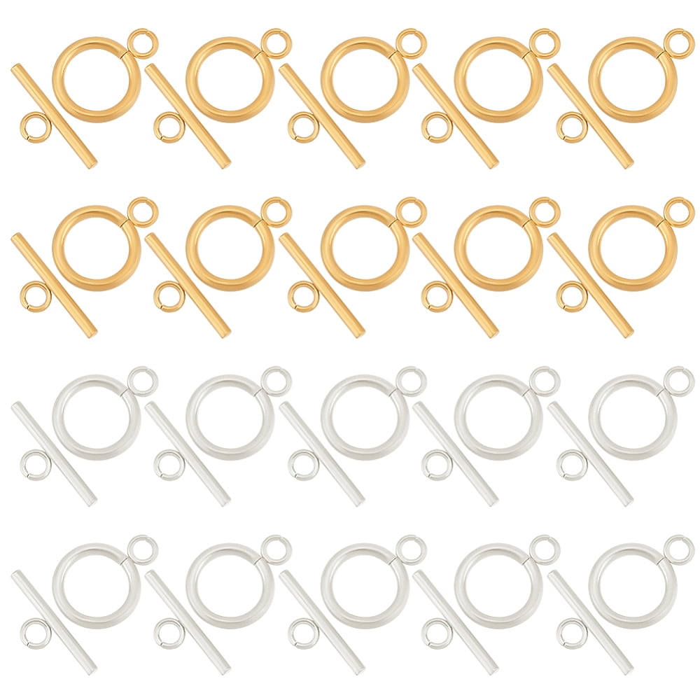 s UNICRAFTALE 50 Sets 304 Stainless Steel Ring Toggle Clasps IQ