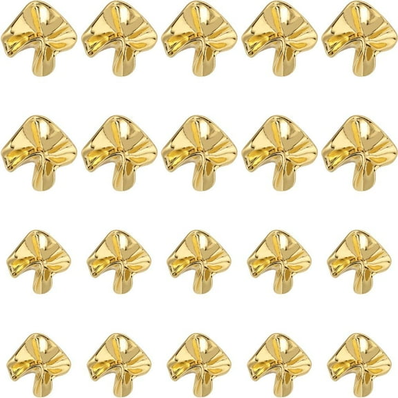 1Box 20Pcs Unique Shape Sewing Buttons 28mm & 25mm Gold Buttons Bulk Flower Shape Buttons Electroplating Gold Metal Button for Uniforms Dresses Suits Blazer Coat Jacket Weater Blouse