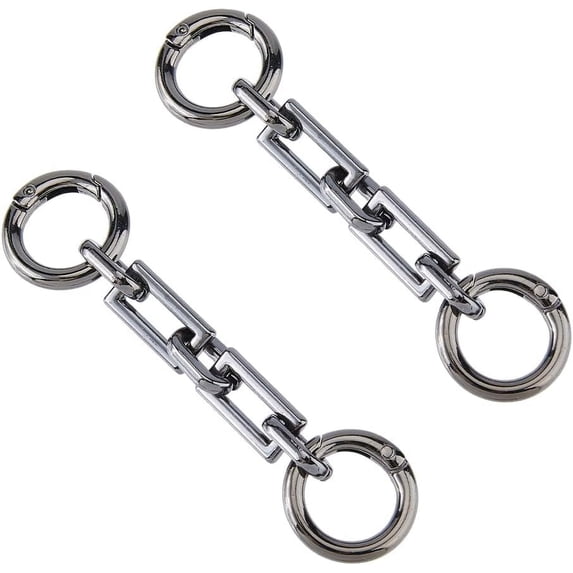 1Box 2Pcs 2.91 Inches Purse Strap Extender Women Bag Chain Extender Bag Replacement Chain Gunmetal Alloy Material with Clasps for Handbags Shoulder Bag Purses