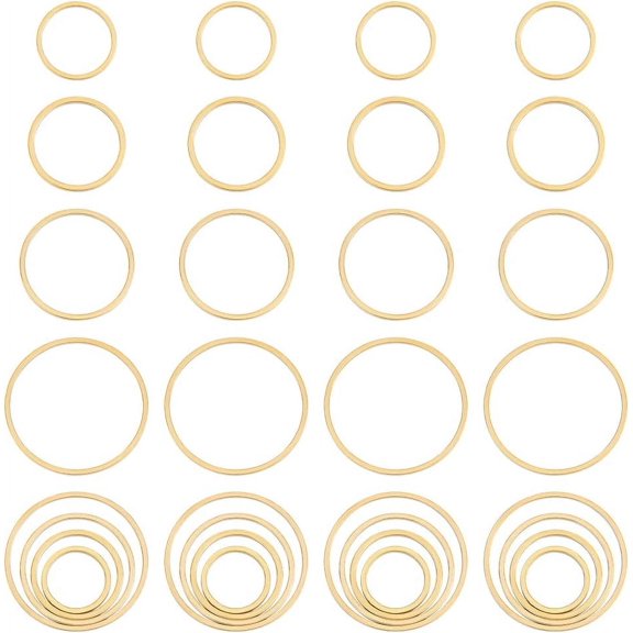 1Box 304 Stainless Steel Linking Ring Star Stainless Steel Color 36pcs/box