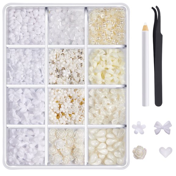 1Box 3D Butterfly Nails Charm Mixed Ribbon Resin Decoration Crafts Supplies Nails Art Suitable for Nails Enthusiasts
