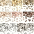 thumbnail image 1 of 1Box 400Pcs Resin Fillers Antique Steampunk Gears Charms 8-Color UV Epoxy Resin Supplies Filling Accessories for Jewelry Making Decoration, 1 of 9