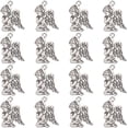 thumbnail image 1 of 1Box 40Pcs Valentine Angel Charms Silver Guardian Angel Wing Charm Bulk Antique Tibetan Alloy Fairy Tale Pendants Wings Charms for Jewelry Making Charms DIY Bracelet Earring Beginners Women, 1 of 6