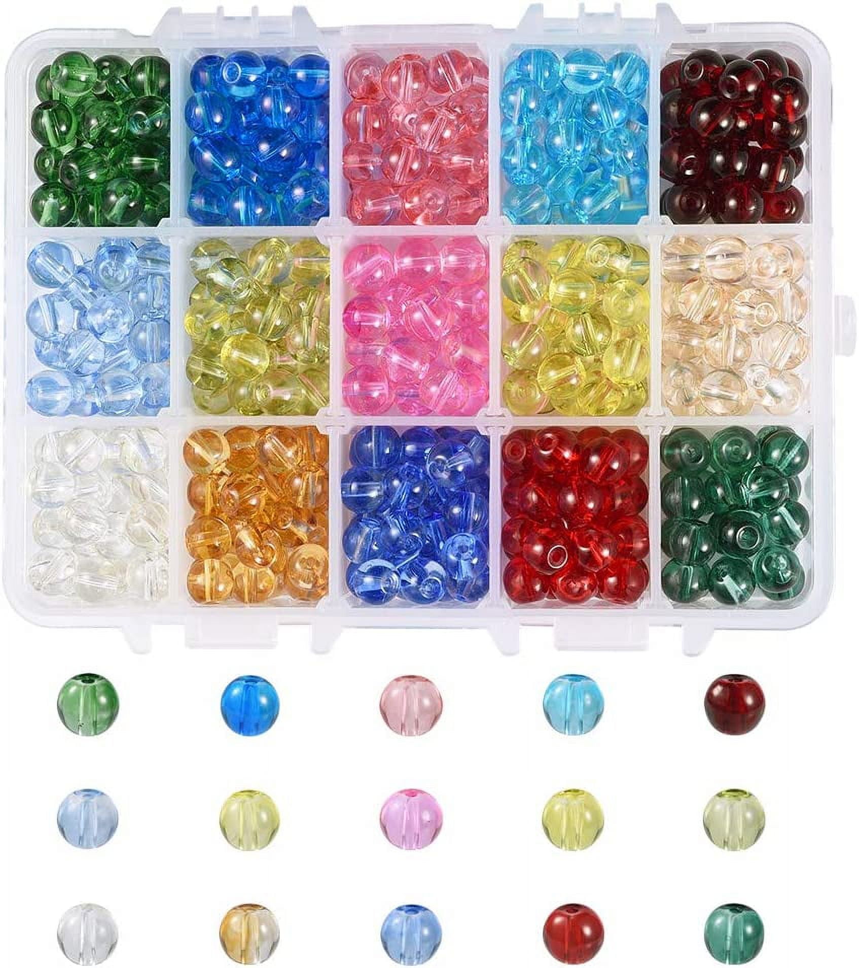 Bulk Lot Glass Beads for Bracelet Making RED Round LOVE 1 lb 1000+ pcs