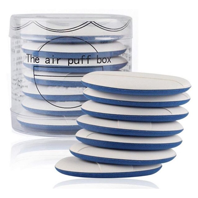 1Box(7PCS) Wet and Dry DualUse Air Cushion BB CC Cream Sponge Puff