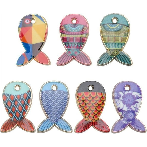 1Box Animal Charms Collections Printed Enamel Charm Easter Holiday Bunny Rabbit Charm Alpaca Cat Fish Turtle Bird Elephant Bull Charm