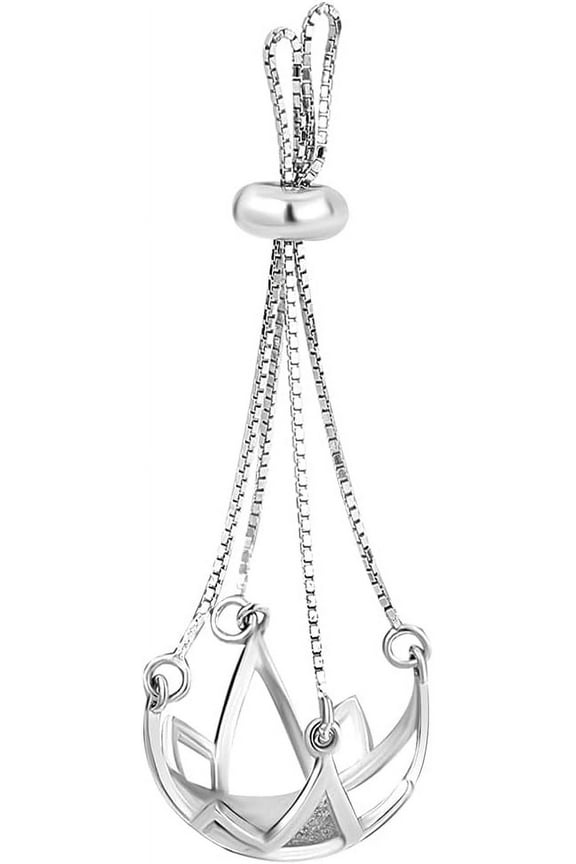 1Box Anti-Tarnish 1Pc Sterling Silver Flower Pendant Blank for Irregular Gemstone Cabochon Pendant Settings Slider Hollow Charm Pendant Base Platinum 40mm Tray: 14.5x10.5mm