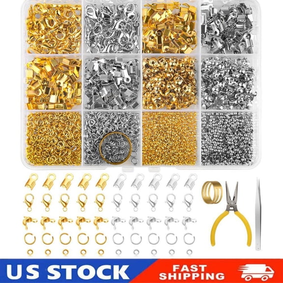 1Box Bracelet Clasps Set, Chain Clasp Set, Including Lobster Clasp, Wrap Clasp,