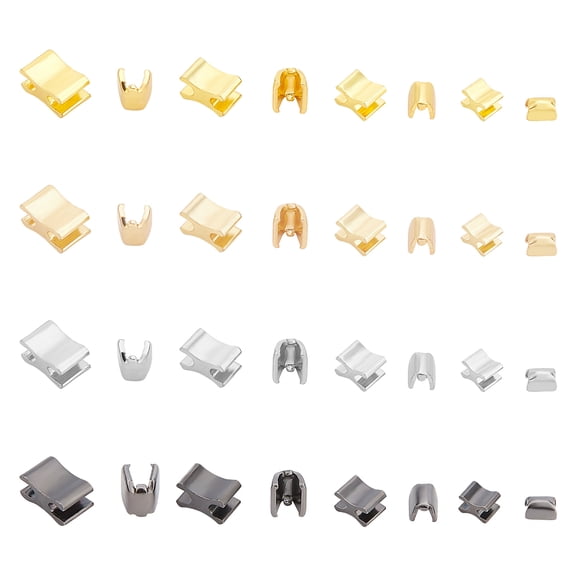 1Box Brass Zipper Top Stops Replacement Zipper Accessories Mixed Color 48sets/box