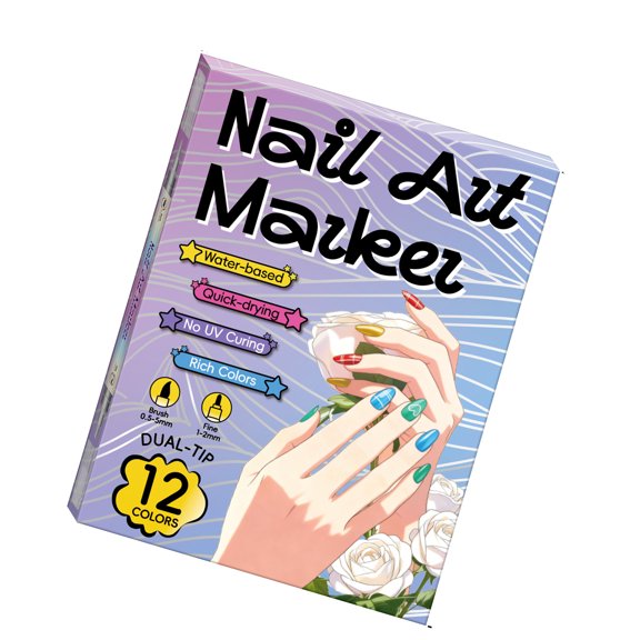 1Box Creative Nails Art Tool Nails Point Graffiti Dotting Pen for Creative Expression Waterproof Quick Dry Fine Tip