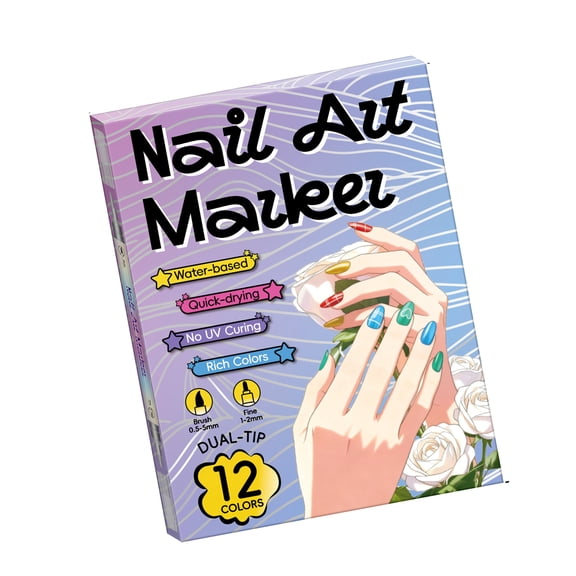 1Box Creative Nails Art Tool Nails Point Graffiti Dotting Pen for Creative Expression Waterproof Quick Dry Fine Tip