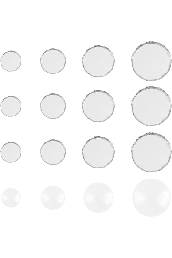 1Box DIY 304 Stainless Steel Cabochon Making Kits include Lace Edge Bezel Cups Cabochon Settings: 13.5~26x3.5~4.5mm 40pcs/box