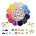 thumbnail image 1 of 1Box DIY Beads Jewelry Making Finding Kits Including Opaque Acrylic & Disc Polymer Clay & Plastic Beads Zinc Alloy Lobster Claw Clasps Iron Bead Tips & Jump Rings, 1 of 8
