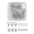 thumbnail image 1 of 1Box DIY Jewelry Making Finding Kit Including Zinc Alloy Lobster Claw Parrot Trigger Clasps Iron Bead Tips, 1 of 9