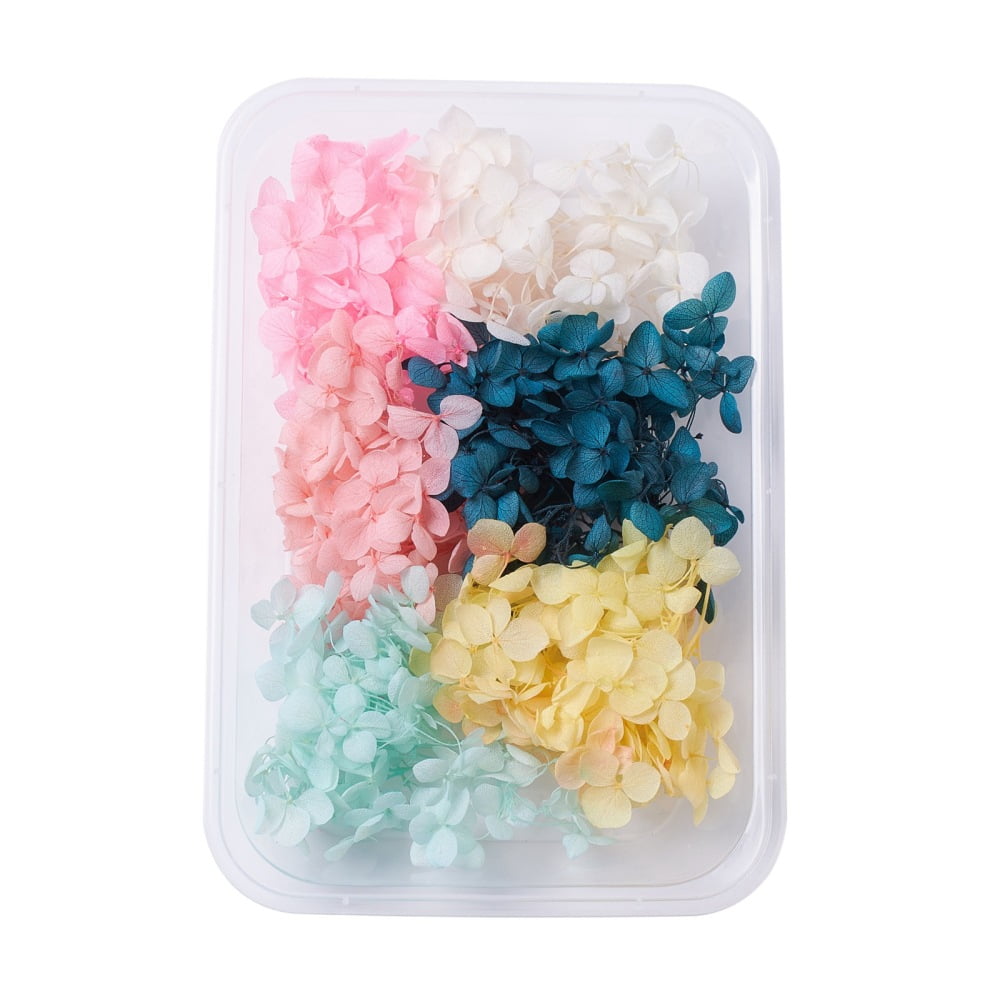 1Box Dried Flowers DIY Candle Soap Making Accessories with Plastic Rectangle Box Mixed Color 5.3~7x5.2~7cm