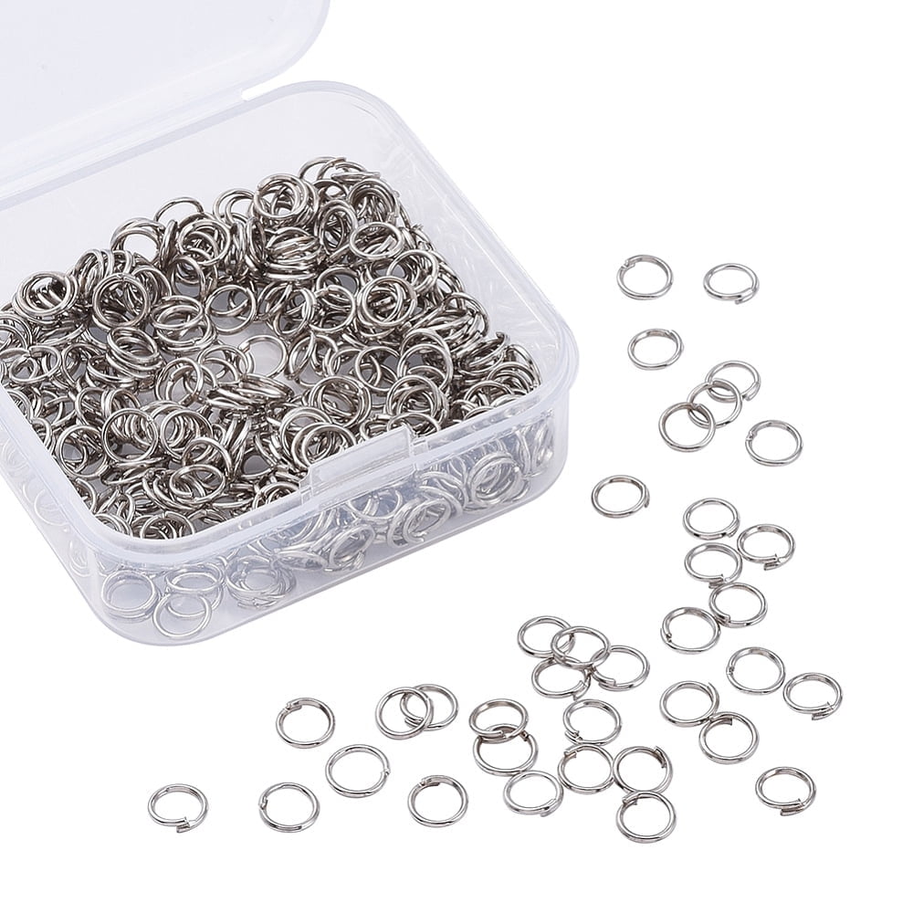 750 PCS Stainless Steel Split Rings - 6mm 7mm 8mm Mixed Sizes For Jewelry Making & Keychains