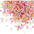 thumbnail image 1 of 300g 10 Style Transparent Acrylic Beads Mixed Shapes Plated Acrylic Charms for Jewelry Making Bracelets Crafts AB Color, 1 of 9