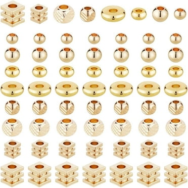 PandaHall Curved Tube Beads - 30pc Metal Spacer Beads For Jewelry Making