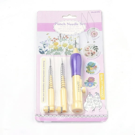 1Box Plastic with Iron DIY Embroidery Magic Pen Set Clothing Punch Needle Sewing Accessories Mauve 50~185mm 6pcs/box