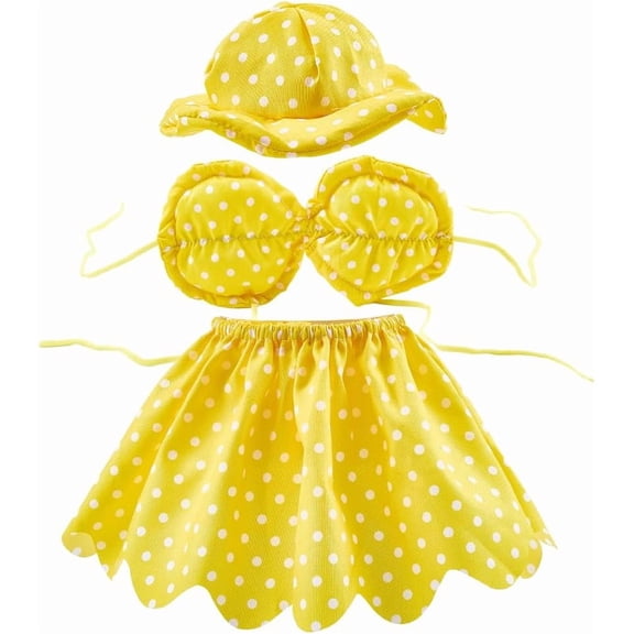 1Box Polyester Clothing Set for Goose Yellow 140x420x50mm for DIY