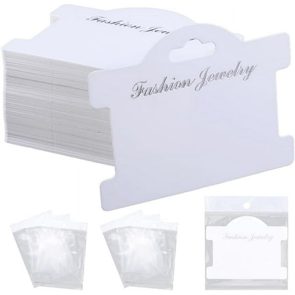 1Box SOFPLATE Cardboard Display Cards Used For Necklace Creamy White 75x96x0.5mm