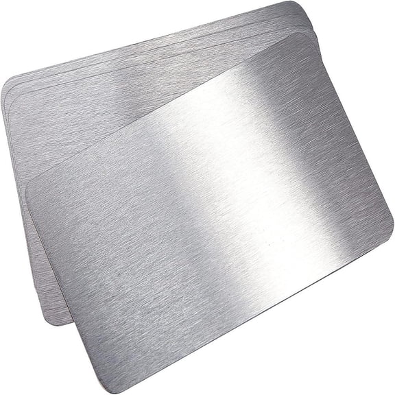1Box Stainless Steel Card Stainless Steel Color 85x55.5x0.9mm