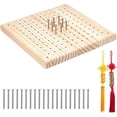 thumbnail image 1 of 1Box Wooden Blocking Board for Knitting Granny Square Blocking Mat with 20 Detachable Stainless Steel Nail for Making Cushions Scarves Hats Headbands Shawl 7.9 X 7.9, 1 of 9
