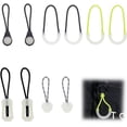 thumbnail image 1 of 1Boxs 25Pcs 5 Styles Luminous Zipper Pulls Luggage Zipper Pull Replacement U Shape Tab Tags Extension Cord Fixer Glow in The Dark Night Zipper Heads for Coat Jacket Rucksacks Tent Zippers, 1 of 6